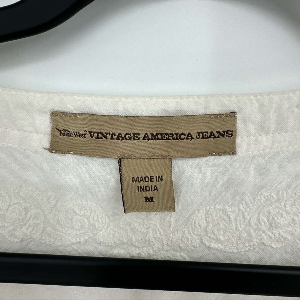Nine West Vintage America Jean Ivory Boho‎ Keena Dress Womens Size Medium 2010 - Picture 5 of 13